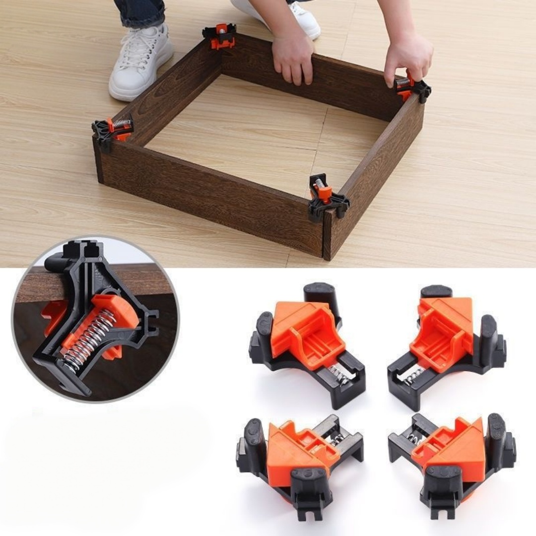 Woodworking Equipment - 4pcs 90° Right Angle Clamp Fixing