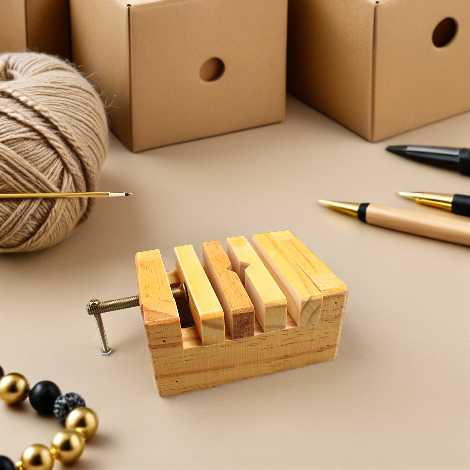 Woodworking Class - Wooden Clamp Engraving Vise Seal Engraving