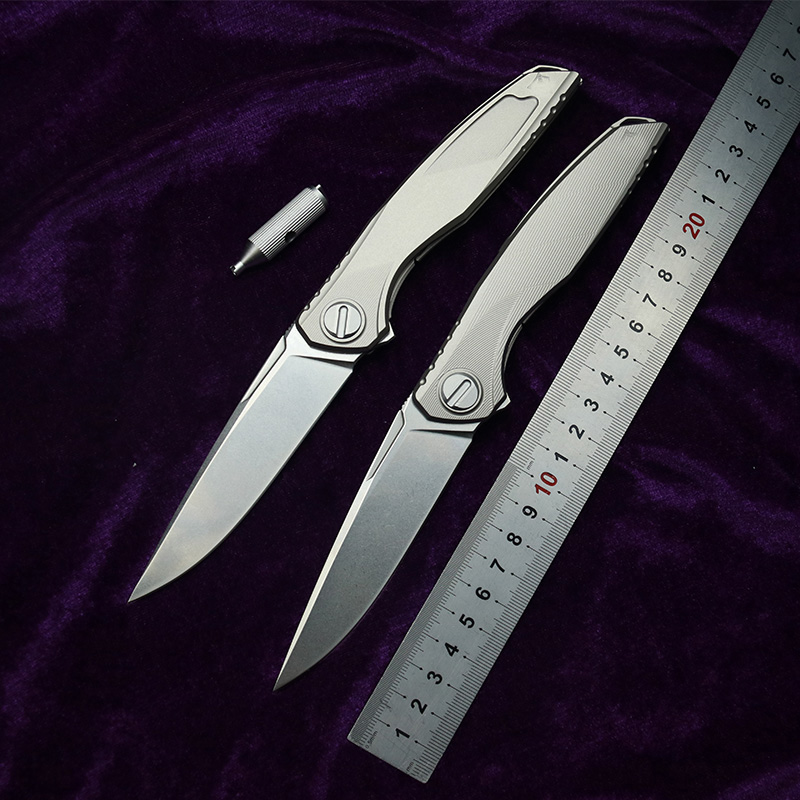 Woodworking Logo - LEMIFSHE Astrum Titanium Handle Folding Blade