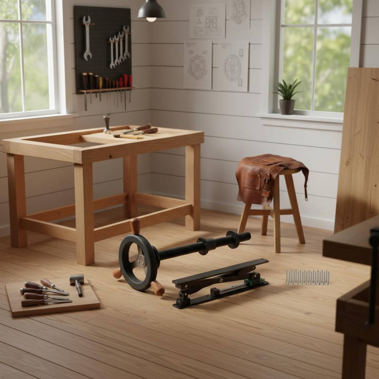 Workbench Leg Clamp European D - Woodworking Workshop Design recension och pris