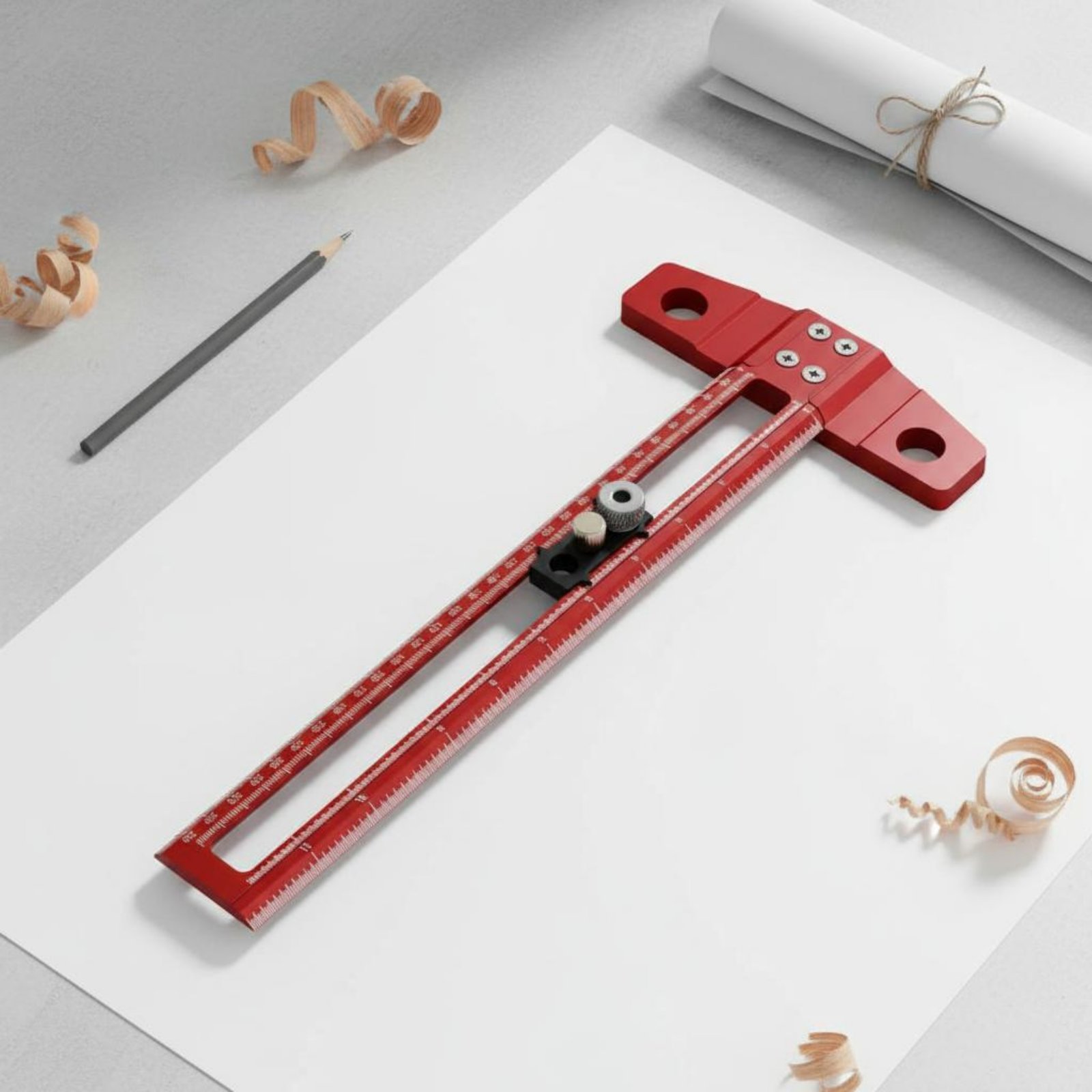 T-Square Ruler Drill Hole Guid - Woodworking Workshop Design recension och pris