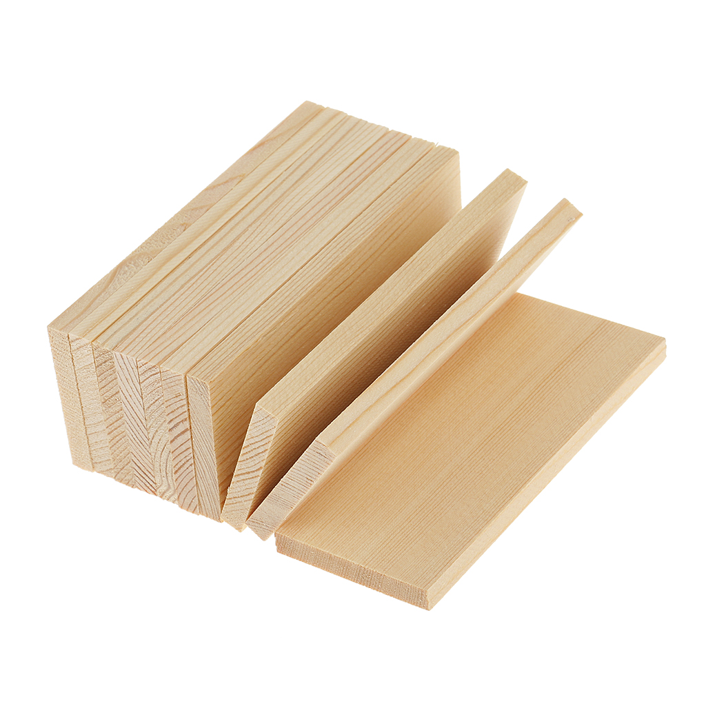 10Pcs Unfinished Wooden Rectan - Woodworking Zone recension och pris
