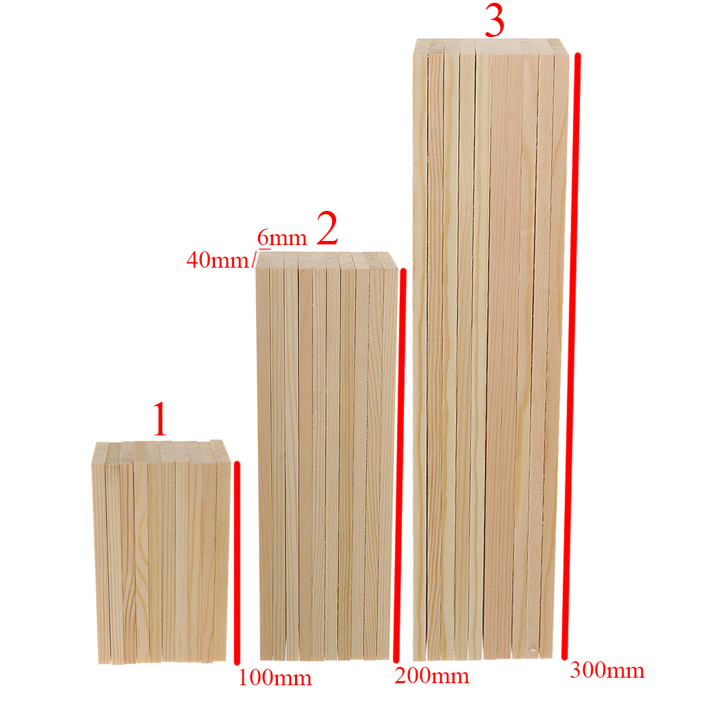 10Pcs Unfinished Wooden Rectan - Woodworking Zone recension och pris