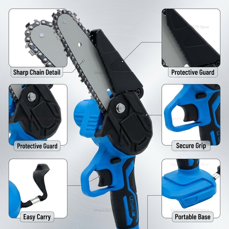 6 Inch Cordless Electric Chain - Woodworking Yard Projects recension och pris