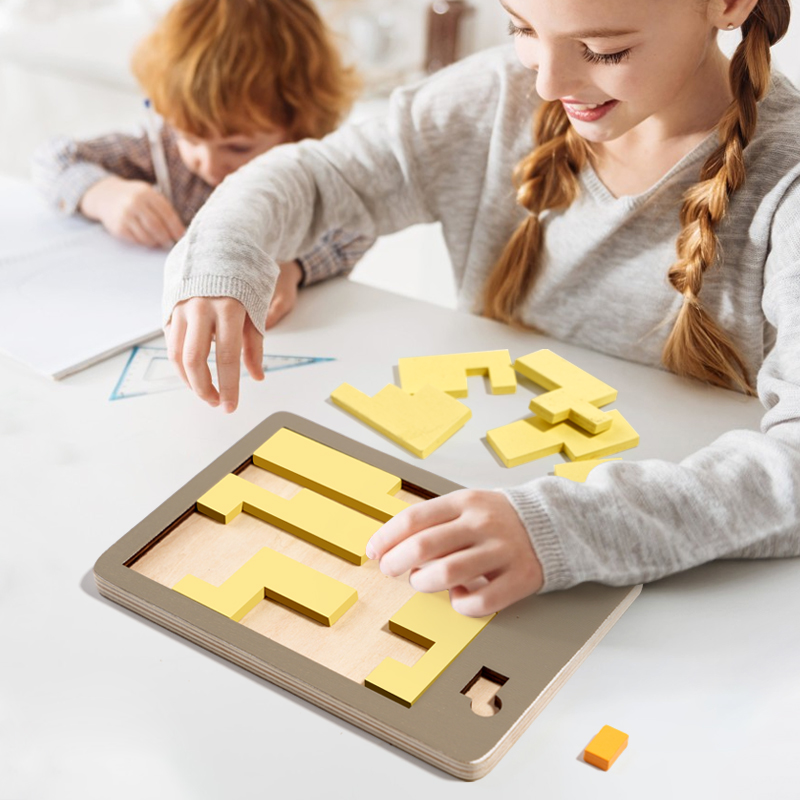 Wooden Geometric Puzzles Chall - Woodworking Jigsaw recension och pris