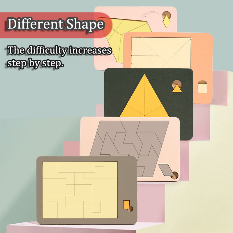 Wooden Geometric Puzzles Chall - Woodworking Jigsaw recension och pris
